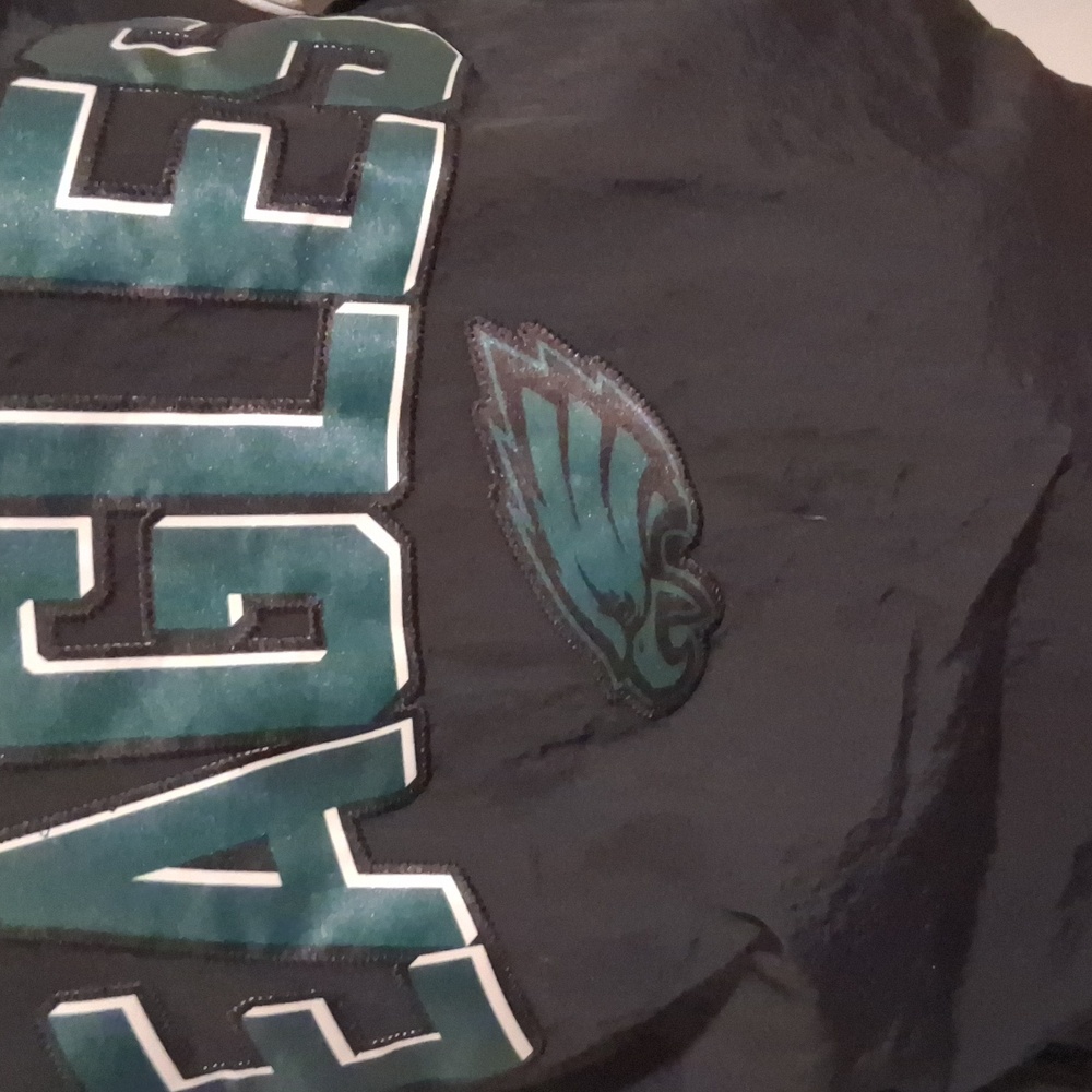 CHRISTMAS SALE NFL PHILADELPHIA EAGLES PULL OVER JACKET MENS SIZE LARGE - Picture 8 of 11